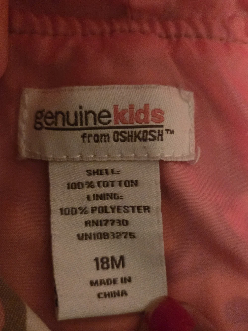 Oshkosh Girls Floral Hooded Raincoat - Pink & Yellow SZ 18M